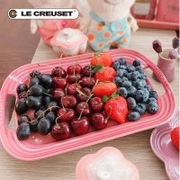 LE CREUSET เซรามิกครัวเรือนถาดสี่เหลี่ยมถาดผลไม้ถาดชาถาดอาหารตะวันตกถาด