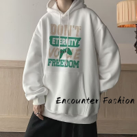 Encounter Fashion เสื้อสเวตเตอร์  เสื้อกันหนาวมีฮู้ด เสื้อกันหนาว เสื้อแขนยาวชาย เสื้อกันหนาว เฉพาะ หรู ยืดหยุ่น ระบาย อากาศ MWY2392VZF 38Z230922