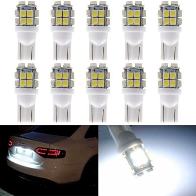【CW】10 PCS T10 W5W LED Bulbs 12V 3528 20-SMD 200Lm 7000K White Car Interior Dome Reading Trun License Plate Wedge Side Signal Lights