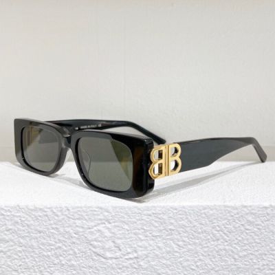 Balenciaga B Internet celebrity with personality hip hop small narrow frame sunglasses womens fashion European and American fashion concave shape BB0096 sunglasses 2022