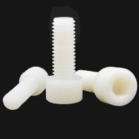 2/5/10/50pcs M3 M4 M5 M6 M8 M10 M12 White Nylon Plastic Insulating Allen Hexagon Hex Socket Cap Head Bolt Screw Length 5-120mm Screw Nut Drivers