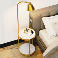 LUVODI โคมไฟตั้งพื้น with โต๊ะกาแฟ Luxury Floor lamp with Marble End Table หินอ่อน  หรูหรา โคมไฟสวยๆ เส้นผ่านศูนย์กลาง 40ซม E26 and Plug  LED หลอดไฟ 90°หมุน โคมไฟตั้งพื้น