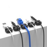 5Pcs Silicone Cable Holder Clips,Desktop Tidy Wire Organizer,USB Cable Management Clip, Mouse Cord Fixed Cable Winder