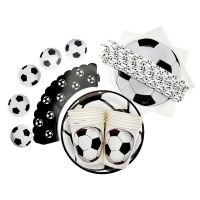 Football Theme Disposable Tableware set Napkin Plates Cups Soccer Pattern Boy Birthday Party baby shower cake Deco Supplies