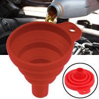 Car engine universal filling funnel gasoline fuel diesel liquid cleaning fluid liquid change filling universal foldable silicone Fuel System Tools