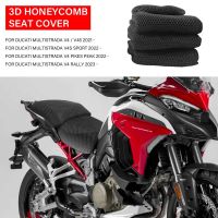 Bantal Kursi ไนลอนคนขับผู้โดยสารสำหรับ Ducati Multistrada V4 V4S V 4 2021-รถจักรยานยนต์ที่หุ้มเบาะผ้าตาข่ายระบายอากาศ3มิติ