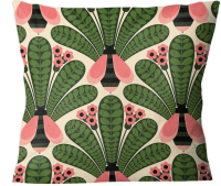 Orla Kiely สแกนดิเนเวียดอกไม้ปลอกหมอนอิงกลางศตวรรษบทคัดย่อกำมะหยี่โยนปลอกหมอนตกแต่งร้านปลอกหมอน