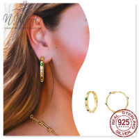 925 Sterling Silver Zircon Hoop Earrings Simple Ladies Retro Luxury Fashion Ins Style Party High Quality