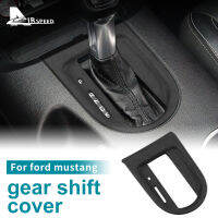 กรอบเปลี่ยนเกียร์หนังกลับแอร์สปีดสำหรับ Ford Mustang 15-22 Integral Shifter Lis Pigura คอนโซลส่วนกลางสติกเกอร์ป้องกันกรอบตัวถังภายในรถ