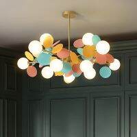 Modern Led Colorful Metal Chandelier For Living Room Kid Room Decorative Chandelier Hanging Lighting G9 Light Fixtures