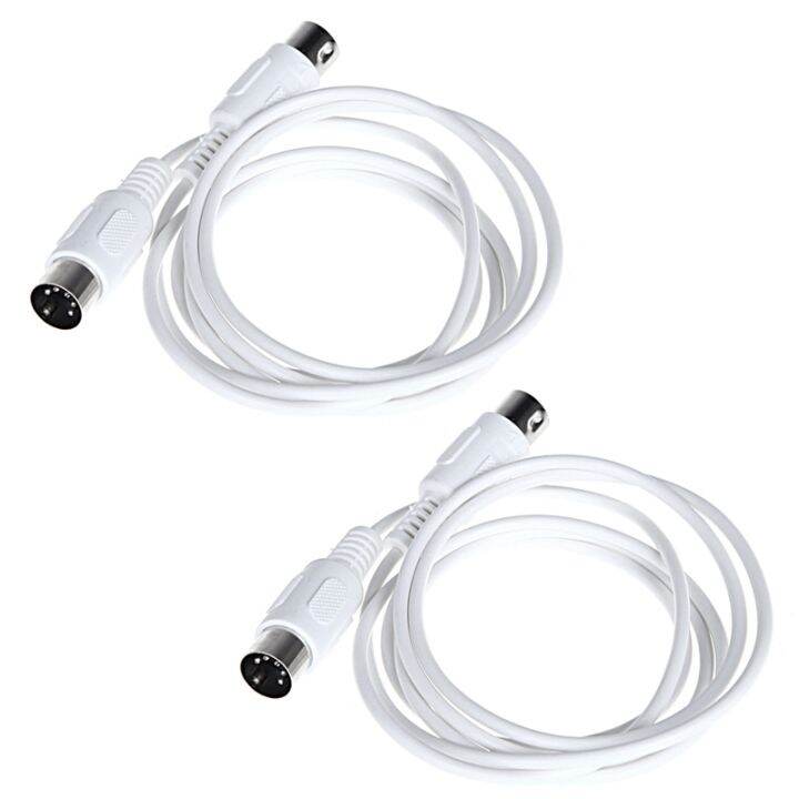 2X MIDI Extension Cable to Male 5 Pin 1.5/4.95FT High Quality 5 Pin
