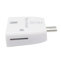 Micro USB Smart Card Reader Adapter for OTG Smart phone White