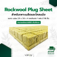 Rockwool plug sheet Upuper  ร็อควูล สำหรับการเพาะเมล็ดและโคลนนิ่ง