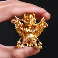 เนปาลฝีมือทองแดงบริสุทธิ์ทองปีก Guardian Dapeng จี้นกพระพุทธรูป Hall วิธี Vajra สากพระพุทธรูปรูปปั้น Amulet จี้