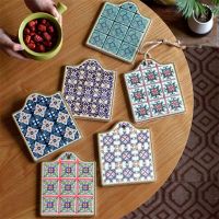 【CC】 Pattern Placemat Pot Plate Bowl Insulation Coaster for Dining Table