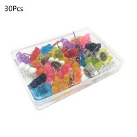 30 Pieces 3D Bear Pushpins with Case Colored Map Pins Photo File Thumb Tack for Photo Wall Decor Office Bulletin Boards