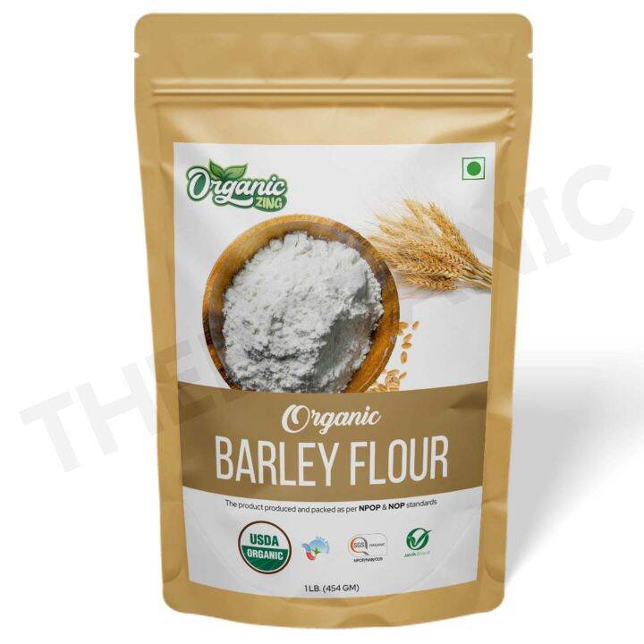 Organic Zing Organic Barley Flour Organic Hulled Barley ground into