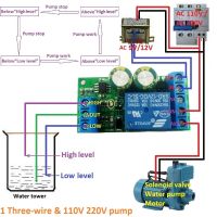 บอร์ดรีเลย์ควบคุมอัตโนมัติปั๊มน้ำสวิตช์เซ็นเซอร์ของเหลว12V Lc25a01แบบวาล์วน้ำ