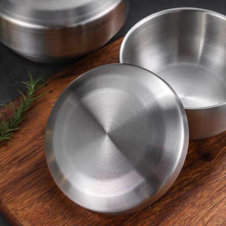 304-korean-stainless-steel-double-rice-bowl-with-lid-soup-bowl-steamed-rice-bowl-anti-scalding-child-small-bowl-korean-cuisine