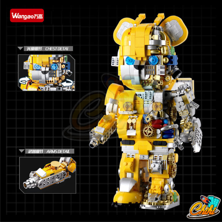 ตัวต่อ-wangao188005-bumblebee-bear-robot-บัมเบิ้ล-บี-แบบริค-โรบอร์ท-แบบริคครึ่งโรบอท-ขนาดเท่ากับ-400