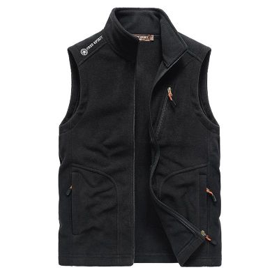 CODTheresa Finger 【Ready Stock】 PLUS SIZE M-5XL fleece fleece new mens vest vest loose stand-up collar vest outdoor
