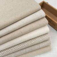 Contemporary Heavy Linen Cotton Cloth Natural Woven Upholstery DIY Eco-friendly Sofa Cover Fabric Width 140cm Sell by meter