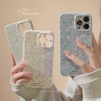 เคสโทรศัพท์มือถือ ซิลิโคนนิ่ม ลายดอกไม้ สไตล์วินเทจ สําหรับ iPhone pro max 14 12 13