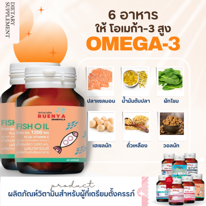 วิตามิน-เตรียมตั้งครรภ์-fish-oil-น้ำมันปลา-1-200-mg-omega3-epa-dha-30-แคปซูล-อาหารเสริมเตรียมตั้งครรภ์-บำรุงไข่-บำรุงเซลล์ไข่-วิตามินเตรียมตั้งครรภ์