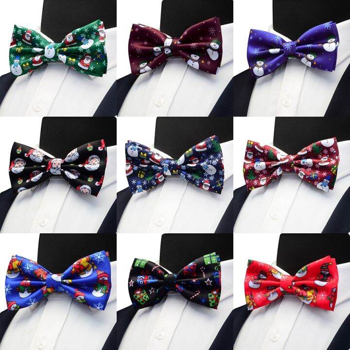 new-christmas-bow-ties-for-men-printed-novelty-pre-tied-bowtie-double-fold-fashion-men-39-s-bowtie-red-for-christmas-festival-gift