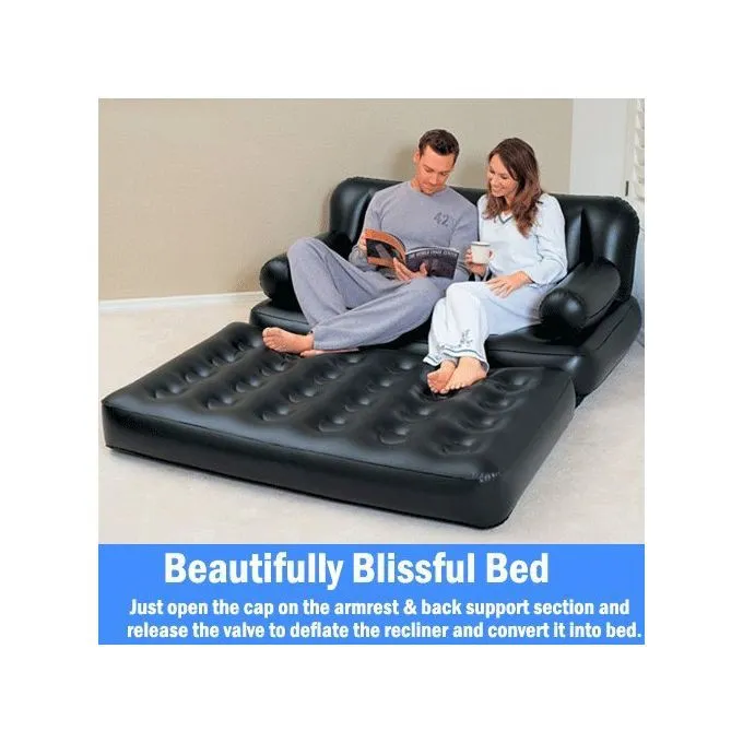 King Size Bed Dimensions inflatable sofa bed 2in1 silky black bestway