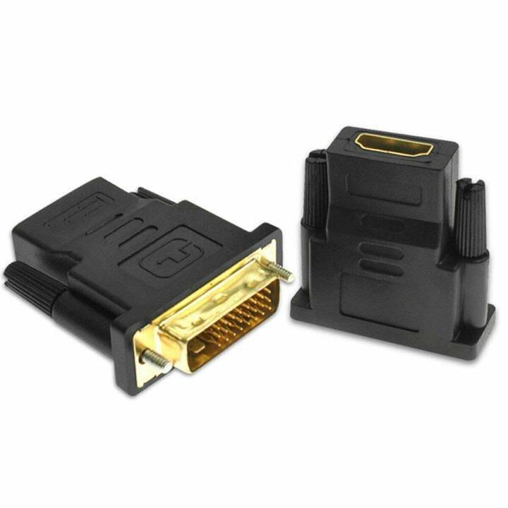 24k-plated-plug-male-to-female-dvi-converter-1080p-for-hdtv-projector-monito-dvi-24-1-to-hdmi-compatible-adapter-cables