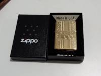 ZIPPO 29677  ZIPPO AND PATTERN DESIGN  HIGH POLISH BRASS LASER ENGRAVE   สีทองผิวทองเหลืองขัดเงา  ลายแบบเลเซอร์  ตูดตัน    ของใหม่ไม่ผ่านการใช้งาน  มาพร้อมกล่องตรงรุ่น