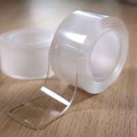 【LZ】 1/2/3/5m nano fita dupla face tracsless fita transparente nenhum traço reusável impermeável fita adesiva limpa casa gekkotape