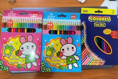 ราคา1กล่อง ดินสอสีไม้ สีไม้ 18สี หน้ากล่องสุ่มคละแบบ พร้อมส่ง
