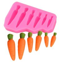 【CW】 Happy Easter Carrot Cookie Silicone Mold Fondant Biscuit Cutter Birthday