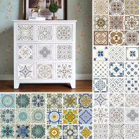 ✾ 10pcs Vintage Tile Stickers Self-adhesive Waterproof wall stickers Moroccan Mosaic Wall Decals Bohemian style home decor