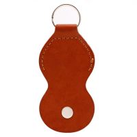 1Pc Brown Faux Leather Guitar Picks Bag Holder Organizer Container Keychain Guitar Bass Accessories