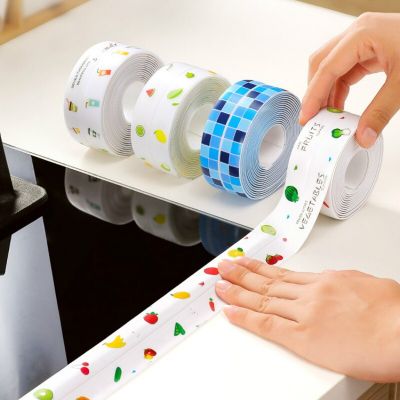 Kitchen Sink Waterproof Sticker Anti-mold Waterproof Tape Bathroom Countertop Toilet Gap Self-adhesive Seam Stickers Adhesives  Tape