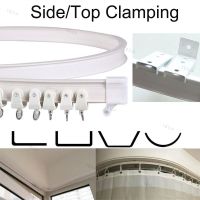 2M Curtain Track Rod Rail Plastic Flexible Ceiling Mounted Curved Straight Slide Windows Bendable Accessories Kit Home YB1TH