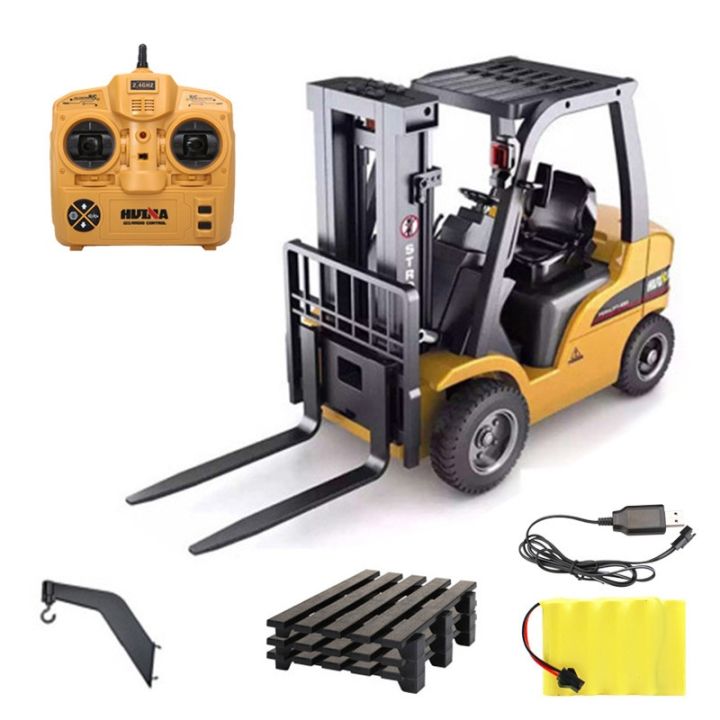 รถโฟล์คลิฟท์-huina-1577-รถยก-forklift-double-eagle-loader-รถบรรทุกเครน-รถบังคับ-รถบังคับวิทยุ-1-10-2-4ghz-rc