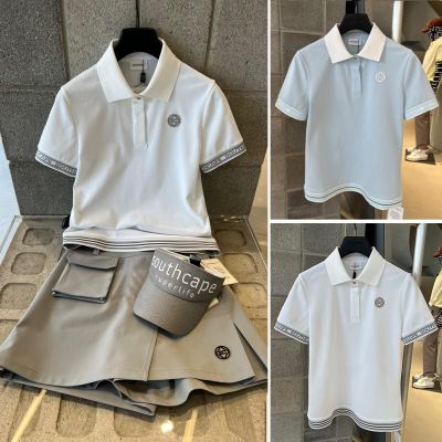 23 the original single south Korean womens golf T-shirt polo short-sleeved joker coat lapel collar multicolor golf clothing golf