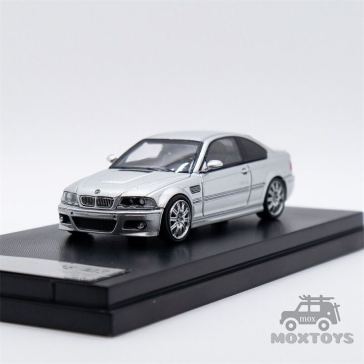 stance-hunters-x-street-weapon-1-64-e46-m3-csl-blue-silver-diecast-model-car