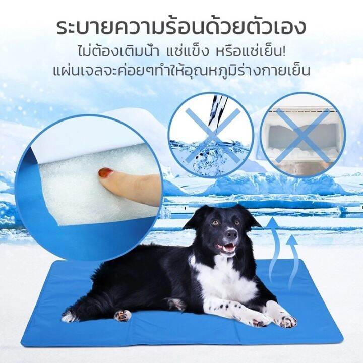 pet-cool-mat-ที่นอนสุนัข-แบบเย็น-ที่นอนแผ่นเจลเย็น-เย็นสบาย-รุ่นหนา-95x80cm-สำหรับสุนัขและแมว-สุนัข-เบาะรองนั่ง-รองนอน-ที่นอนหมา-petitz