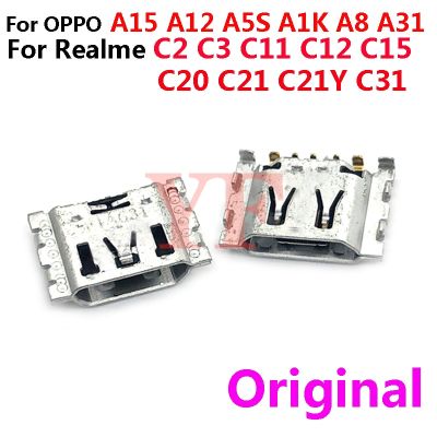 ‘；【。- 50PCS Original For  A1K A8 A31 A15 A12 A5S Realme C21Y C31 C20 C2 C3 C11 C12 C15 USB Charging Charge Port Socket Connector