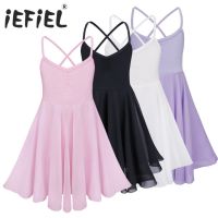 ✧✥ iEFiEL Sleeveless Children Kids Dancing Ballet Tutu Dress Girls Tulle Ballet Dancewear Dress Leotard Ballerina Dancing Clothes