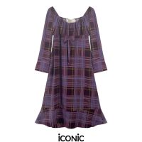 iCONiC Titassy dress #0118 เดรสยาว ผ้ายืด แขนยาว อก34" ยาว39" เสื้อแฟชั่น เสื้อแฟชั่นผญ เสื้อออกงาน เสื้อทำงาน เสื้อไฮโซ