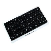 Monthly Pill Organizer 31 Compartments 1 Per Day 4 Week Full Month 31 Day Pill Organizer Black