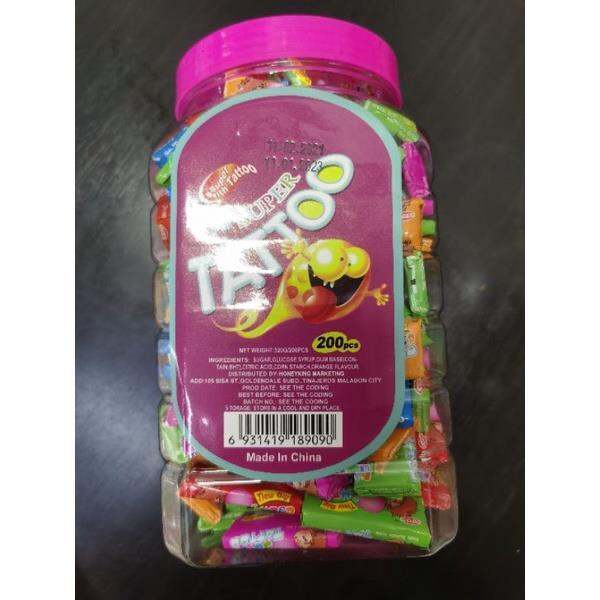 Super tatoo bubble gum 200pcs | Lazada PH