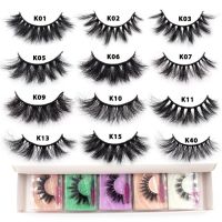 3D Mink Lashes 10/100 คู่ขายส่ง Lashes Fluffy Soft Wispy Natural Cross Eyelash Extension Reusable Lashes Mink False Eyelas