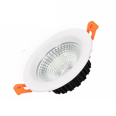 ดาวน์ไลท์หรี่ไฟได้ LED 5W7w12w18w24w AC110V ไฟสปอตไลต์ COB กันหมอกและป้องกันแสงสะท้อนฝังเพดาน220V